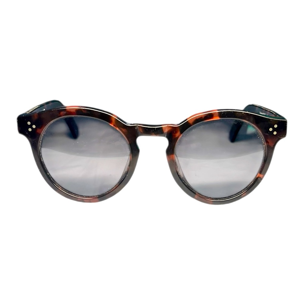 Illesteva Womens Mirrored Round Leonard 2 Sunglasses Red Black Frames